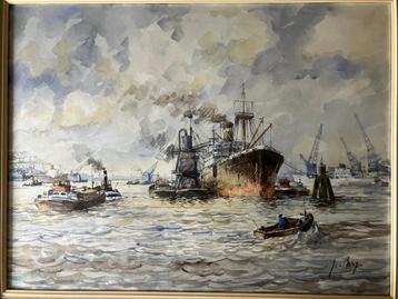 Aquarel Haven  beschikbaar voor biedingen