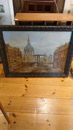Stadsgezicht Leiden Korte Mare B. C. van Ettinger, Antiek en Kunst, Ophalen of Verzenden