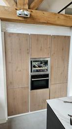Hoge keukenkasten met koel-vriescombinatie eikenfineer, Huis en Inrichting, Keuken | Keukenelementen, 150 tot 200 cm, Gebruikt
