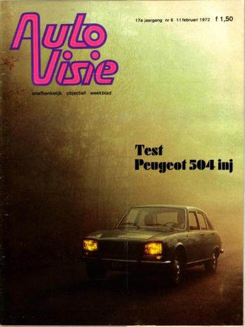 Autovisie test Peugeot 504 Injection Februari 1972 beschikbaar voor biedingen