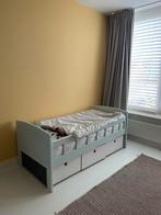 Vintage houten peuterbed, incl. Matras en opbergbakken, Kinderen en Baby's, Kinderkamer | Bedden, Ophalen, Gebruikt, 70 tot 85 cm