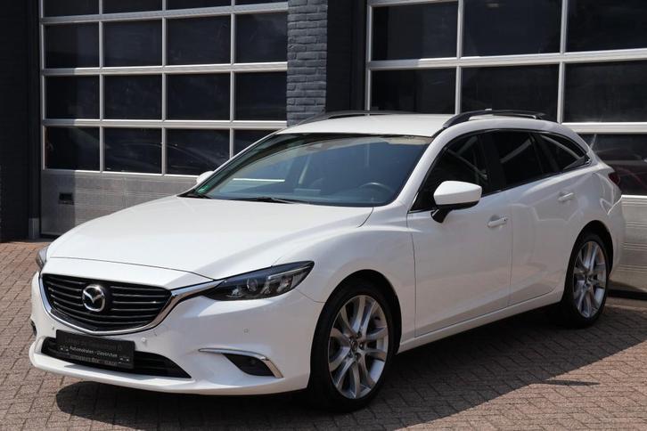 Mazda 6 Sportbreak 2.0 SkyActiv-G-165 automaat, navigatie, Auto's, Mazda, ABS, Adaptive Cruise Control, Airbags, Bluetooth, Boordcomputer