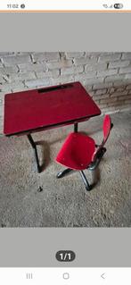 Oud school tafeltje met klep stoel, Ophalen of Verzenden