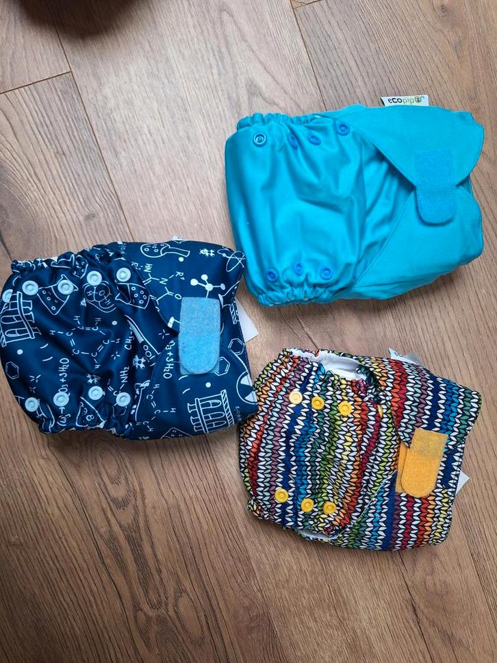 Set van 3 OneSize Pocketluiers, Ecopipo, Kinderen en Baby's, Badjes en Verzorging, Overige typen, Ophalen of Verzenden