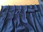 Overgordijn donkerblauw 185 cm breed en 254 cm lang, Ophalen, Gebruikt, 150 tot 200 cm
