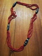 VINTAGE KORALEN KETTING MET KRALEN., Verzenden, Zo goed als nieuw, Rood, Overige materialen