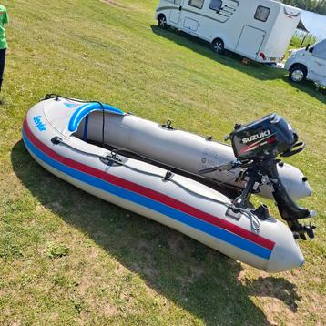 Te koop rubberbootje  met 4 pk suzuki 4tact beschikbaar voor biedingen