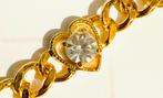 Dames armband met 5 steentjes, Verzenden, Nieuw, Goud, Overige materialen