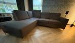 Hoekbank met Chaise Longue - grijs, stof, Huis en Inrichting, Banken | Bankstellen, Ophalen, 250 tot 300 cm, Gebruikt, 100 tot 125 cm