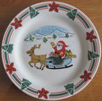 kerst bordje met kerstman op slee van Wellco design, Verzenden, Zo goed als nieuw