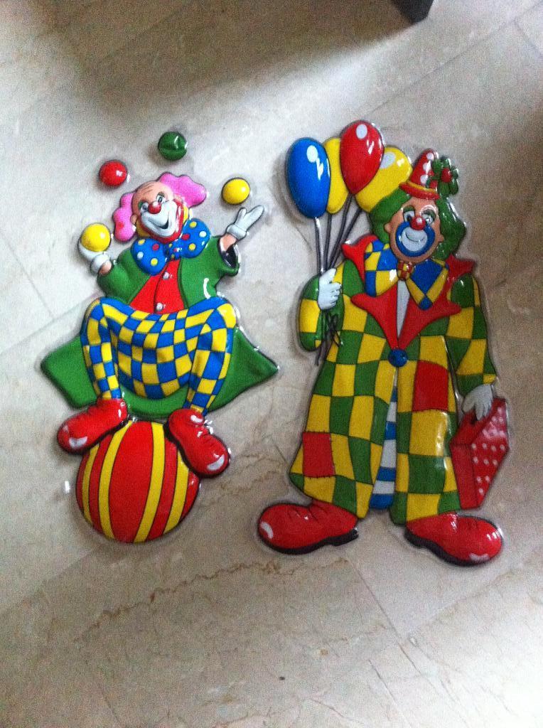 2 decoratie voor Carnaval plastic h 50 cm, Ophalen of Verzenden, Zo goed als nieuw, Versiering, Carnaval