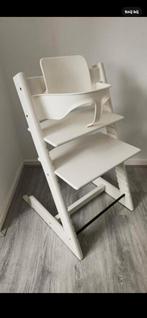 Stokke tripp trapp kinderstoel wit met babyset, Ophalen of Verzenden, Zo goed als nieuw