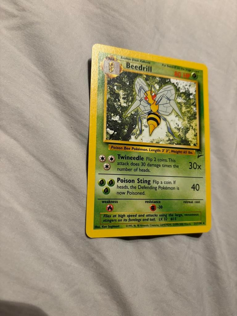 Pokemon base set 2 Beedrill NM+, Ophalen of Verzenden, Zo goed als nieuw
