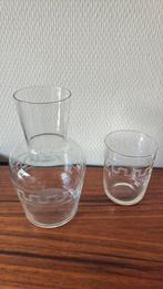 Super leuk antiek water Karaf met bijpassend glas, Ophalen of Verzenden, Zo goed als nieuw, Waterglas