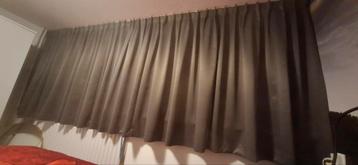 Donkergrijze Verduisterende Overgordijnen - 370cm breed beschikbaar voor biedingen