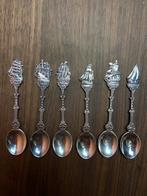 Complete set - Historische verzilverde schepen lepeltjes, Antiek en Kunst, Antiek | Bestek, Verzenden