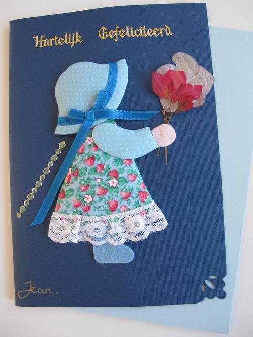 Verjaardagskaarten met patchworkstofjes, Hobby en Vrije tijd, Kaarten | Zelfgemaakt, Nieuw, Overige thema's, Verzenden