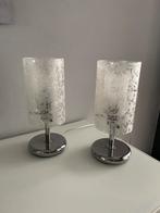 Set van 2 sfeervolle tafellampen, Ophalen of Verzenden, Zo goed als nieuw, Glas, Minder dan 100 cm