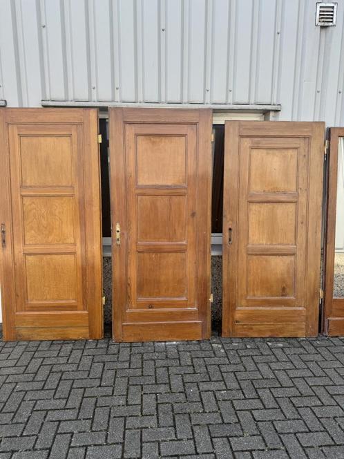 3 prachtige antieke paneeldeuren, Doe-het-zelf en Verbouw, Deuren en Horren, Gebruikt, Binnendeur, 200 tot 215 cm, 80 tot 100 cm