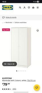 IKEA Closet wardrobe with 2 doors white 79x176cm, Ophalen, 50 tot 100 cm, Zo goed als nieuw, 150 tot 200 cm