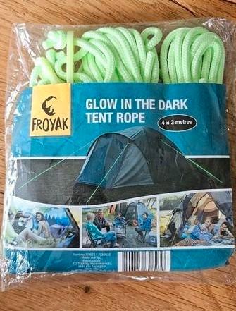 Glow in the dark, scheerlijnen, 4x3 meter, Caravans en Kamperen, Tentaccessoires, Nieuw, Ophalen of Verzenden