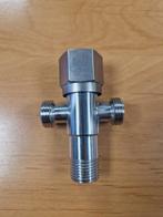 Stopkraan met 2 uitgangen, Ophalen of Verzenden, Nieuw, Rvs, Kraan