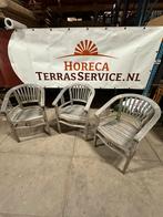 10 Terrasstoelen teak, Ophalen, Gebruikt, Teakhout