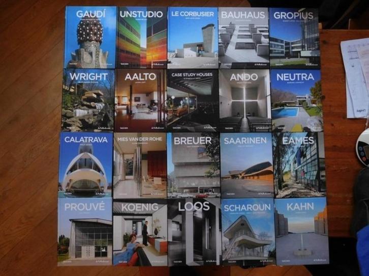 Wereldarchitecten compleet 20 delen Taschen Volkskrant, Boeken, Kunst en Cultuur | Architectuur, Zo goed als nieuw, Architecten