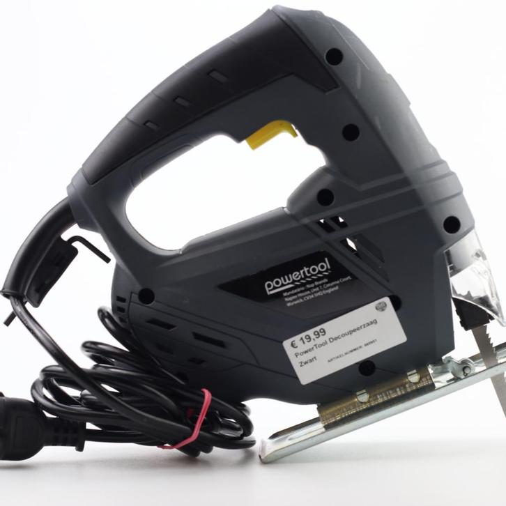 PowerTool Decoupeerzaag Zwart, Doe-het-zelf en Verbouw, Gereedschap | Zaagmachines, Zo goed als nieuw
