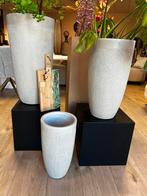Potten greige betonlook j-line nieuwe collectie set van 3, Ophalen, Nieuw, Overige materialen