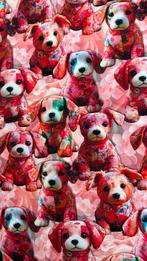 Doggies light brushed french terry, 120 cm of meer, Ophalen of Verzenden, Zo goed als nieuw, Katoen