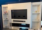 Grote TV unit met LED en haard uitsparing, Overige materialen, Gebruikt, 200 cm of meer, Ophalen of Verzenden