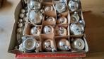 Oude retro zilveren bewerkte kerstballen deuk kersthangers, Ophalen of Verzenden