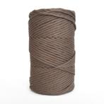 3 mm single twist macramé garen koord Taupe katoen 500 gram, Nieuw, Ophalen of Verzenden