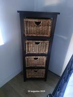 Ladenkast met rieten manden, Huis en Inrichting, Ophalen, Gebruikt, 100 tot 150 cm, 50 tot 100 cm