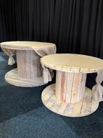 2x kabelhaspel hout incl jute decoratie kleed, Tuin en Terras, Ophalen, Zo goed als nieuw, Rechthoekig, Hout
