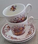 2 kopjes en 4 schotels Fruit and Flowers Royal Tudor, Gebruikt, Ophalen of Verzenden, Overige stijlen, Kop(pen) en/of Schotel(s)