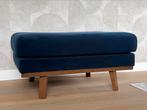 Nous Living - hocker Torino donkerblauw velours!, Huis en Inrichting, Vierkant, Zo goed als nieuw, Stof, Luxe, retro, klassiek, vintage