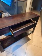 Houten console tafel met lade, Huis en Inrichting, Ophalen, Gebruikt, 100 tot 150 cm, Modern