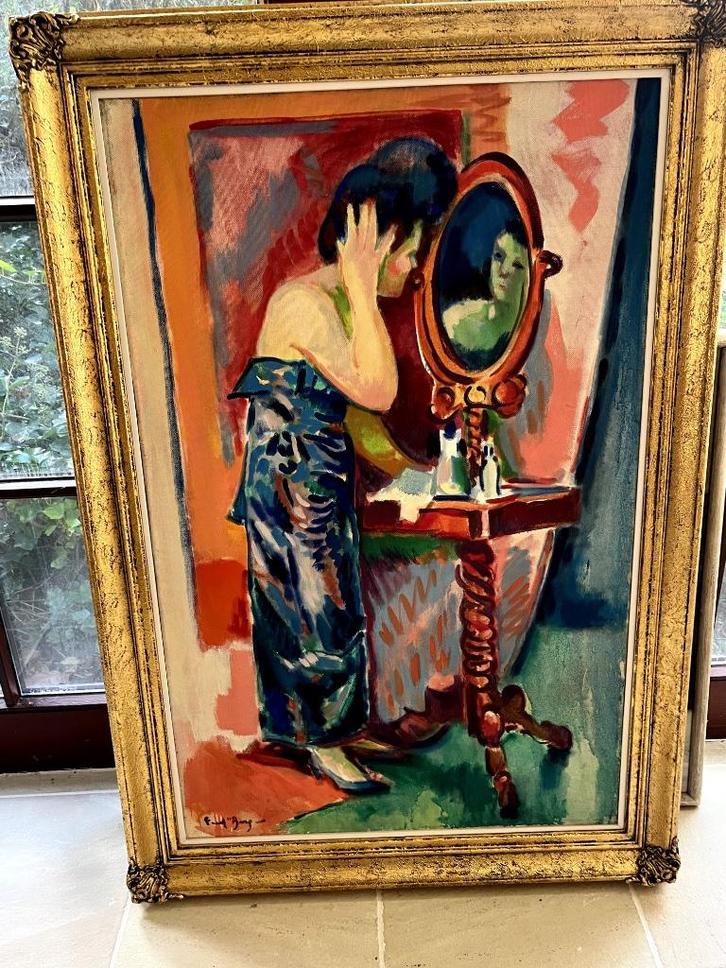 Prachtig groot werk van Freek van den Berg, Antiek en Kunst, Kunst | Schilderijen | Modern, Ophalen