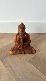 Massief houten budda circa 20 cm hoog, Ophalen of Verzenden, Zo goed als nieuw