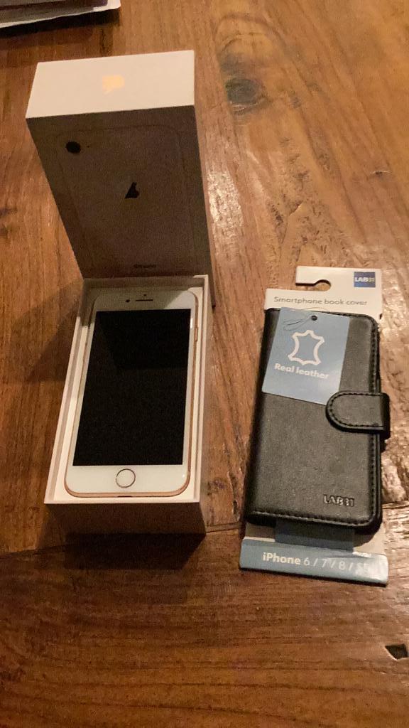 Apple iPhone 8 gold rose 64GB compleet in perfecte staat, Telecommunicatie, Mobiele telefoons | Apple iPhone, Zo goed als nieuw