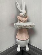 Alice in wonderland konijn beeld decoratie roze haas groen z, Nieuw, Ophalen of Verzenden
