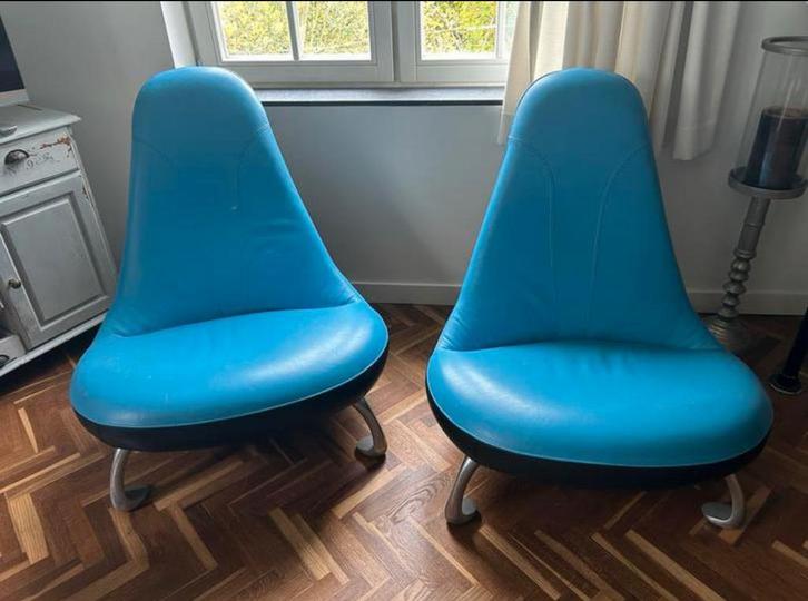 Leolux Chi Fauteuils - Designklassieker!, Huis en Inrichting, Fauteuils, Gebruikt, 50 tot 75 cm, 75 tot 100 cm, Ophalen