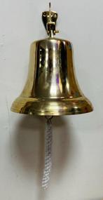 Scheepsbel groot van messing goud wanddeco bel rondje, Info@deconoord.nl, Verzenden, Deco Noord, Nieuw
