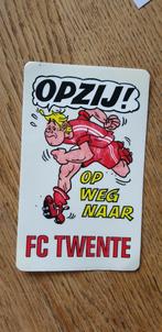 Stripsticker Dik Bruijnesteijn transp. Op weg naar FC Twente, Ophalen of Verzenden