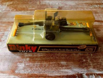Dinky toys 625 6 pounder Anti-Tank Gun in doosje en werkend beschikbaar voor biedingen