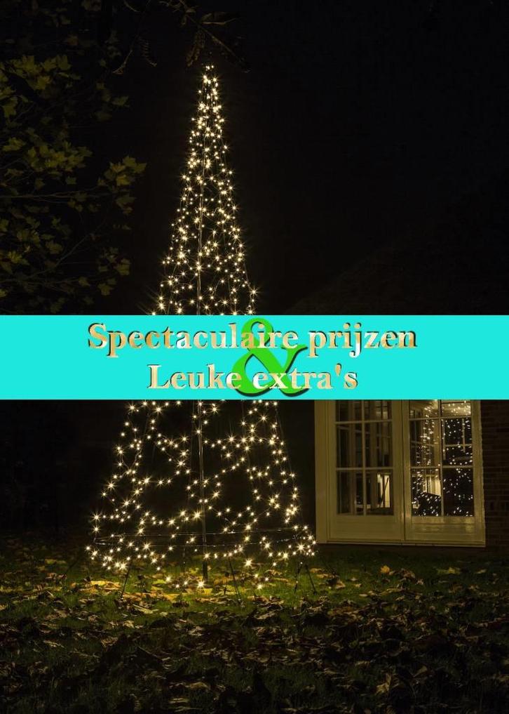 Spotgoedkope Fairybell lichtboom 4 meter 640leds - twinkel, Diversen, Kerst, Nieuw, Ophalen of Verzenden
