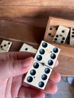Antieke Domino Set in Houten Doos rond 1900, Ophalen of Verzenden