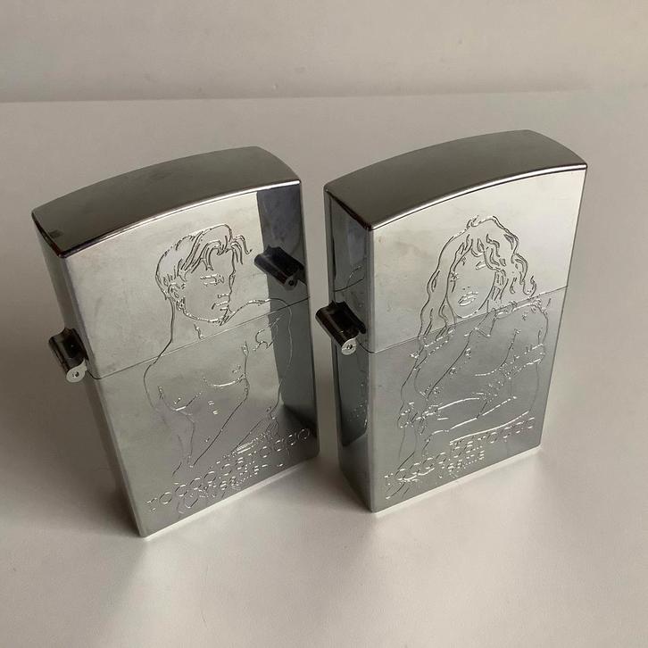 2 vintage parfumflessen Roccobarrocco Jeans, Verzamelen, Parfumverzamelingen, Gebruikt, Miniatuur, Gevuld, Ophalen of Verzenden